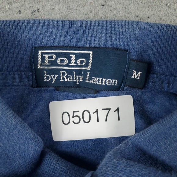 Ralph Lauren Polo Shirt Mens Medium Blue Pony Casual Short Sleeve - Picture 7 of 7